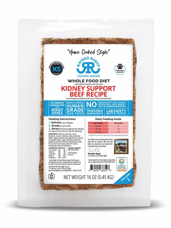 Kidney Support Beef Adult Dog Recipe